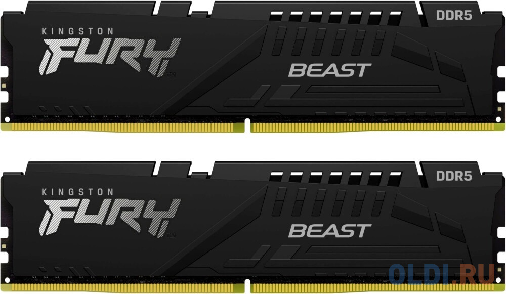 Комплект памяти DDR5 DIMM 16Гб (2х8Гб) 6000MHz CL40, Kingston FURY Beast Black