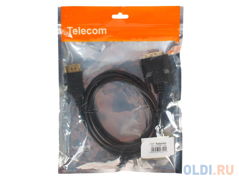 Кабель-переходник DisplayPort---DVI_M/M 1,8м Telecom  <TA668-1.8M в Москвe