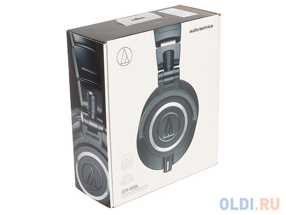 Наушники Audio-Technica ATH-M50X Black Проводные / Накладные / Черный / 15 Гц - 28 кГц / 99 дБ / Одностороннее / Mini-jack / 3.5 мм