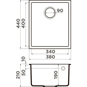 Кухонная мойка Omoikiri Bosen 38-U GR leningrad grey (4993538) в Москвe