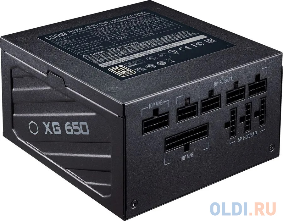 Блок питания Cooler Master ATX 650W XG650 80+ platinum (24+8+4+4pin) APFC 135mm fan 12xSATA Cab Manag RTL