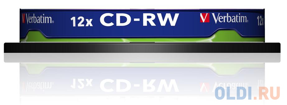 Диски CD-RW 80min 700Mb Verbatim 12x  10 шт  Cake Box  43480