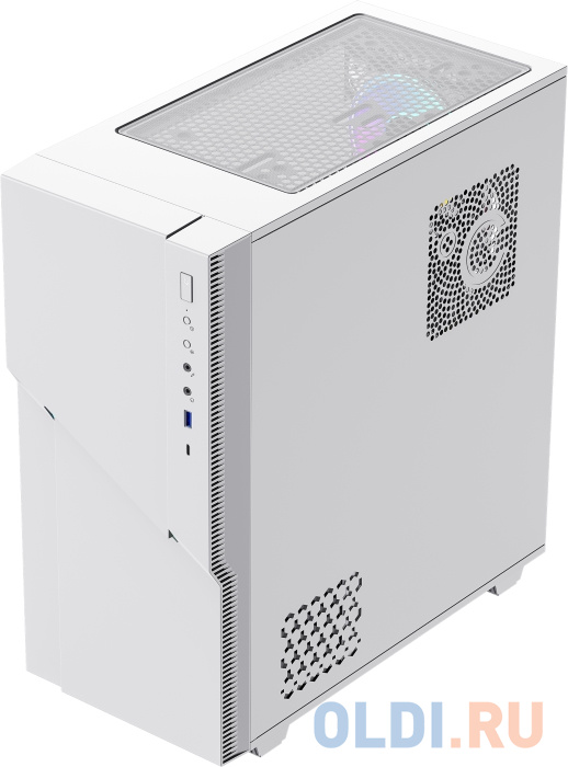 Gamemax Корпус ZORRO WHITE без БП (Midi Tower, Белый., 1*USB3.0, 1*USB Type-C, COC fan)