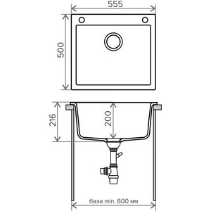 Кухонная мойка Tolero Classic R-111 №911 черный (765681)