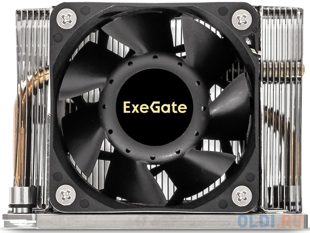 Кулер ExeGate ESNK-P0068AP4.PWM.2U.3647.Cu (Al+Cu, 2U, 4 тепл. трубки, LGA3647, TDP 205W, PWM, 2100-6800RPM, 2 ball bearing, 4pin, 52db, 430г, на винт