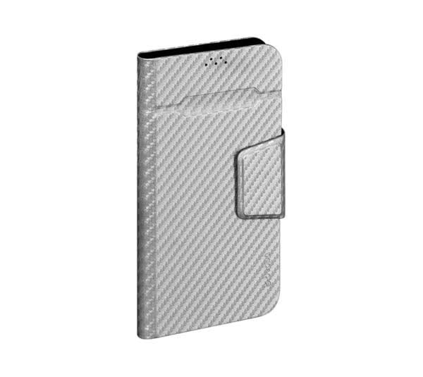 Чехол-подставка Deppa Wallet Fold M для смартфонов 4.3''- 5.5'', серый карбон 87065
