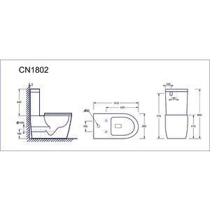 Бачок для унитаза Ceramicanova Highlight двойной смыв 3/6, нижняя подводка (CN1802-T) в Москвe