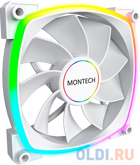 Вентилятор для корпуса Montech RX140 Reverse ARGB 140х140x25 белый 4-pin 27.9дБ (RX140 PWM WHITE) Ret в Москвe