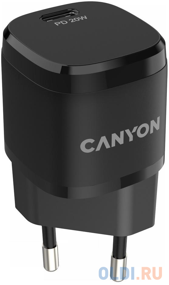 Canyon, PD 20W Input: 100V-240V, Output: 1 port charge: USB-C:PD 20W (5V3A/9V2.22A/12V1.66A) , Eu plug, Over- Voltage ,  over-heated, over-current and