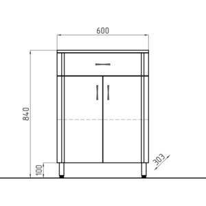 Комод Style line Эко 60 белая (4650134471267)