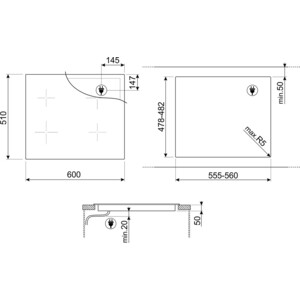 Индукционная варочная панель Smeg SI4642B