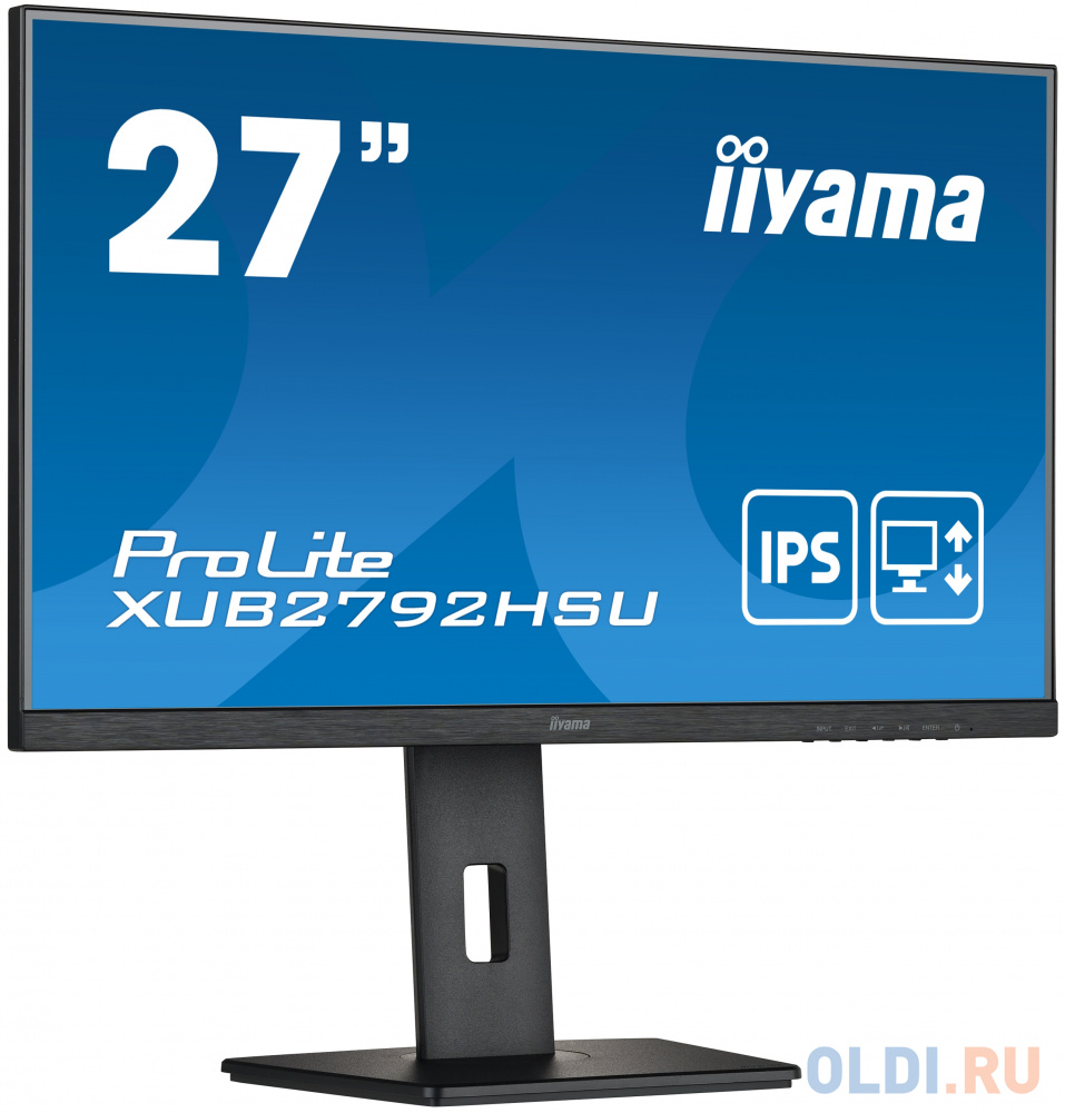Монитор LCD 27'' 16:9 1920х1080(FHD) IPS, nonGLARE, 75 Гц, 250cd/m2, H178°/V178°, 1000:1, 80M:1, 16.7M, 4ms, VGA, HDMI, DP, USB-Hub, Height