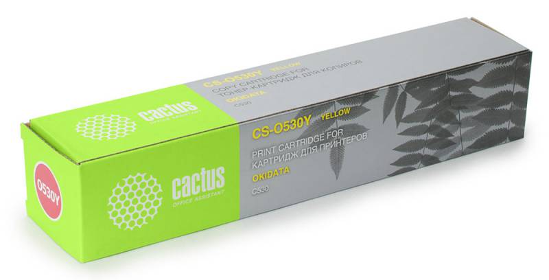 Картридж лазерный Cactus CS-O530Y желтый (5000стр.) для Oki C530