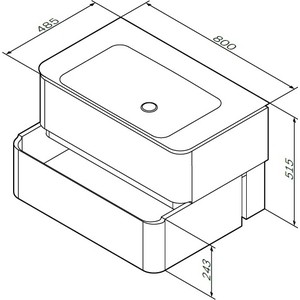 Тумба с раковиной Am.Pm Sensation 80 табачный дуб (M30FHX0802TF, M30WPC0801WG)