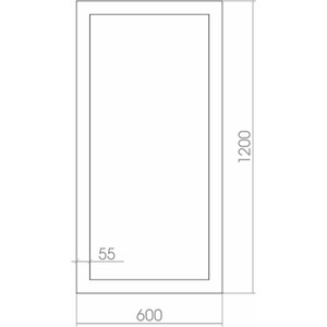 Зеркало Mixline Севилья 60х120 в багетной раме, золото (4620001984558)