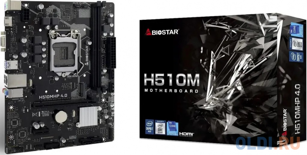 Материнская плата Biostar H510MHP 4.0 Soc-1200 Intel H470 2xDDR4 mATX AC`97 8ch(7.1) GbLAN+VGA+HDMI в Москвe