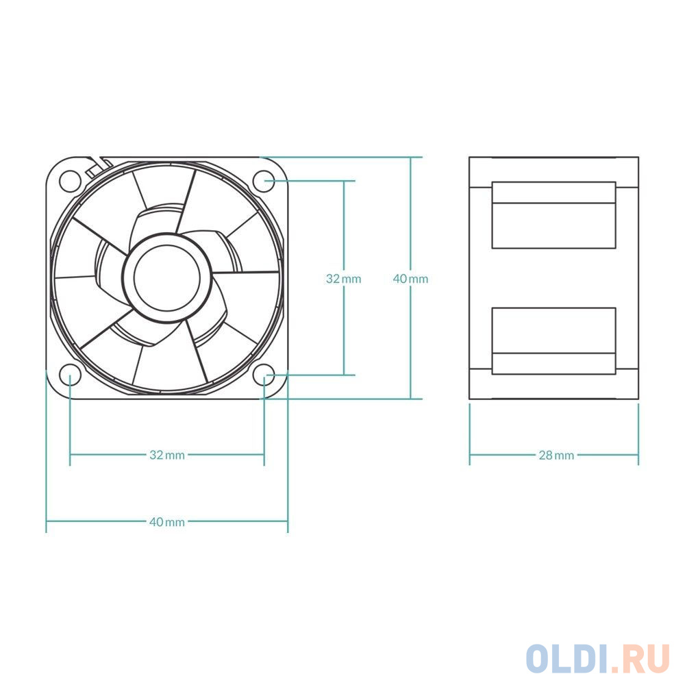 Вентилятор корпусной ARCTIC S4028-6K 250 - 6000 rpm Dual Ball Bearing  4-Pin Fan-Connector (ACFAN00185A) в Москвe