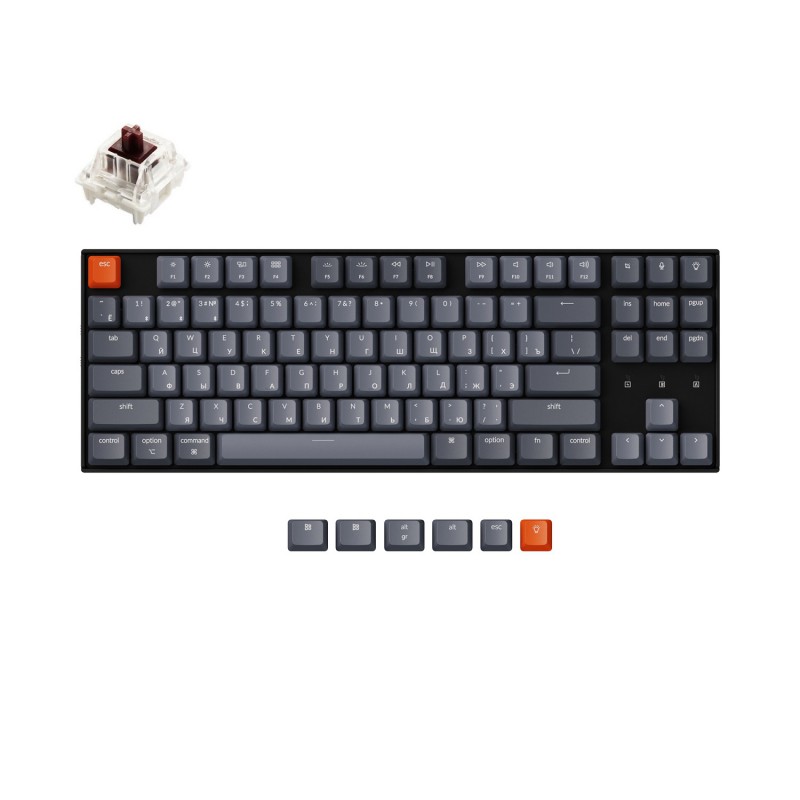 Клавиатура Keychron K8 White, Gateron Brown Switch (K8G3)