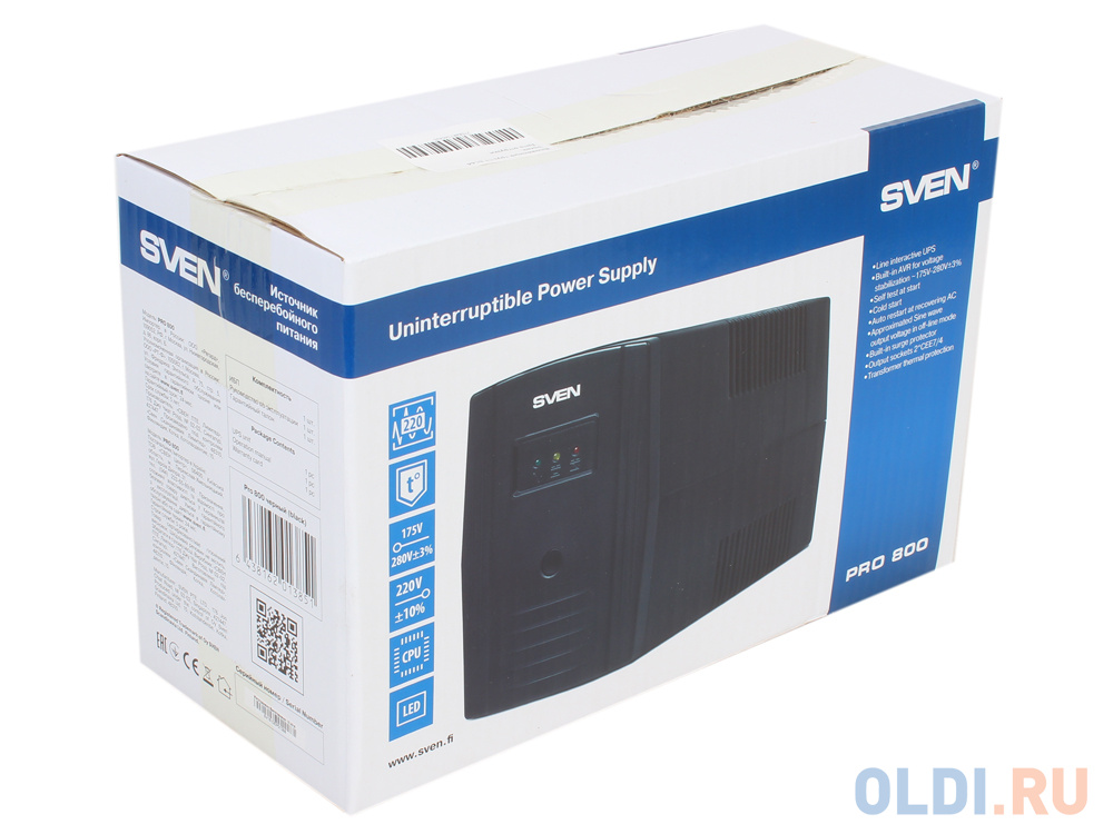 ИБП SVEN Pro 800 800VA/480W (2 EURO) в Москвe