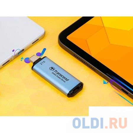 Накопитель SSD Transcend USB-C 2TB TS2TESD300C ESD300 голубой в Москвe