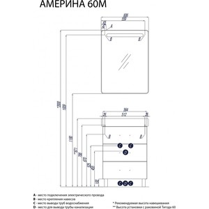 Мебель для ванной Акватон Америна 60 М белая