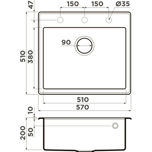 Кухонная мойка Omoikiri Tedori 57 BE ваниль (4993981)