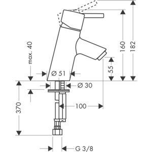 Смеситель для раковины Hansgrohe Talis S хром (32031000)