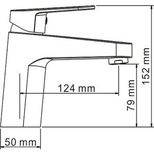 Смеситель для раковины Wasserkraft Donau хром (5303)