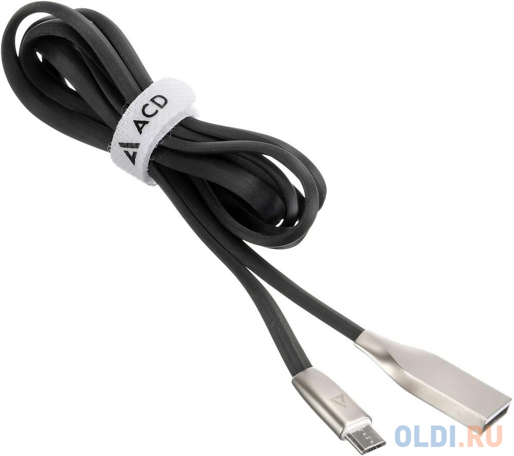 Кабель microUSB 1.2м ACD ACD-U922-M1B плоский черный в Москвe