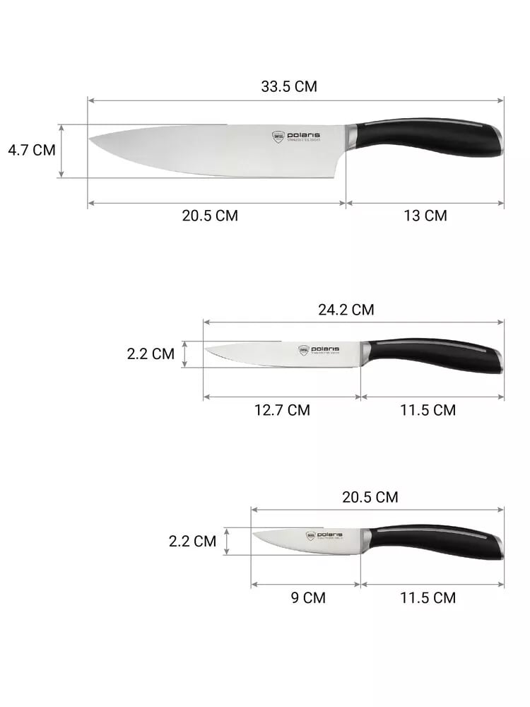 Набор ножей Polaris Stein-3SS