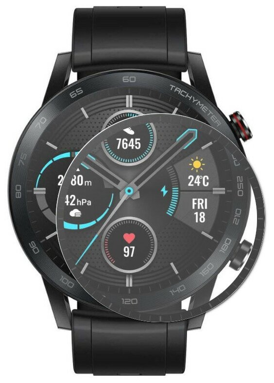 Ультратонкое полимерное стекло Barn&Hollis для Samsung Galaxy Watch 4 42mm Full Screen 3D Black УТ000026807 в Москвe