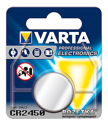 Батарея Varta Professional Electronics, CR2450, 3V, 1шт. (06450101401)