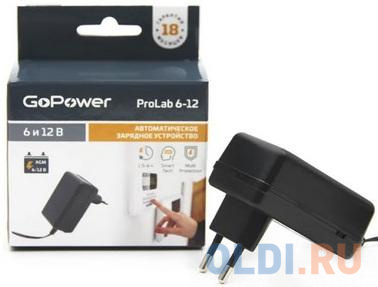 З/У для свинцово-кислотных аккумуляторов 6 и 12V GoPower ProLab 6-12 1.0A (1/100)