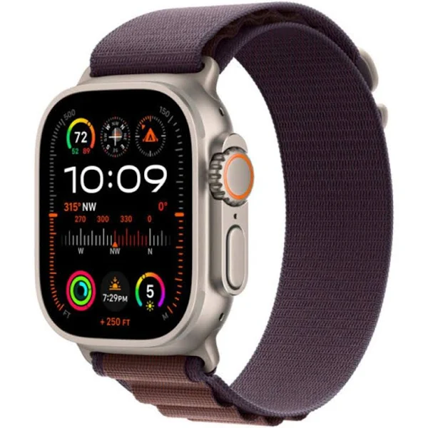 Смарт-часы Apple Watch Ultra 2 A2986 49мм L OLED, титановый/индиго Alpine loop (MREW3LL/A)