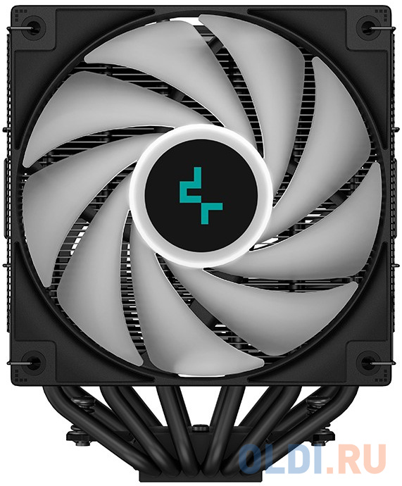 DEEPCOOL AG620 DIGITAL BK ARGB LGA1700/1200/115X/AM5/AM4 (8шт/кор, TDP 260W, PWM, DUAL Fan 120mm, 6 тепл. трубок, черный) RET