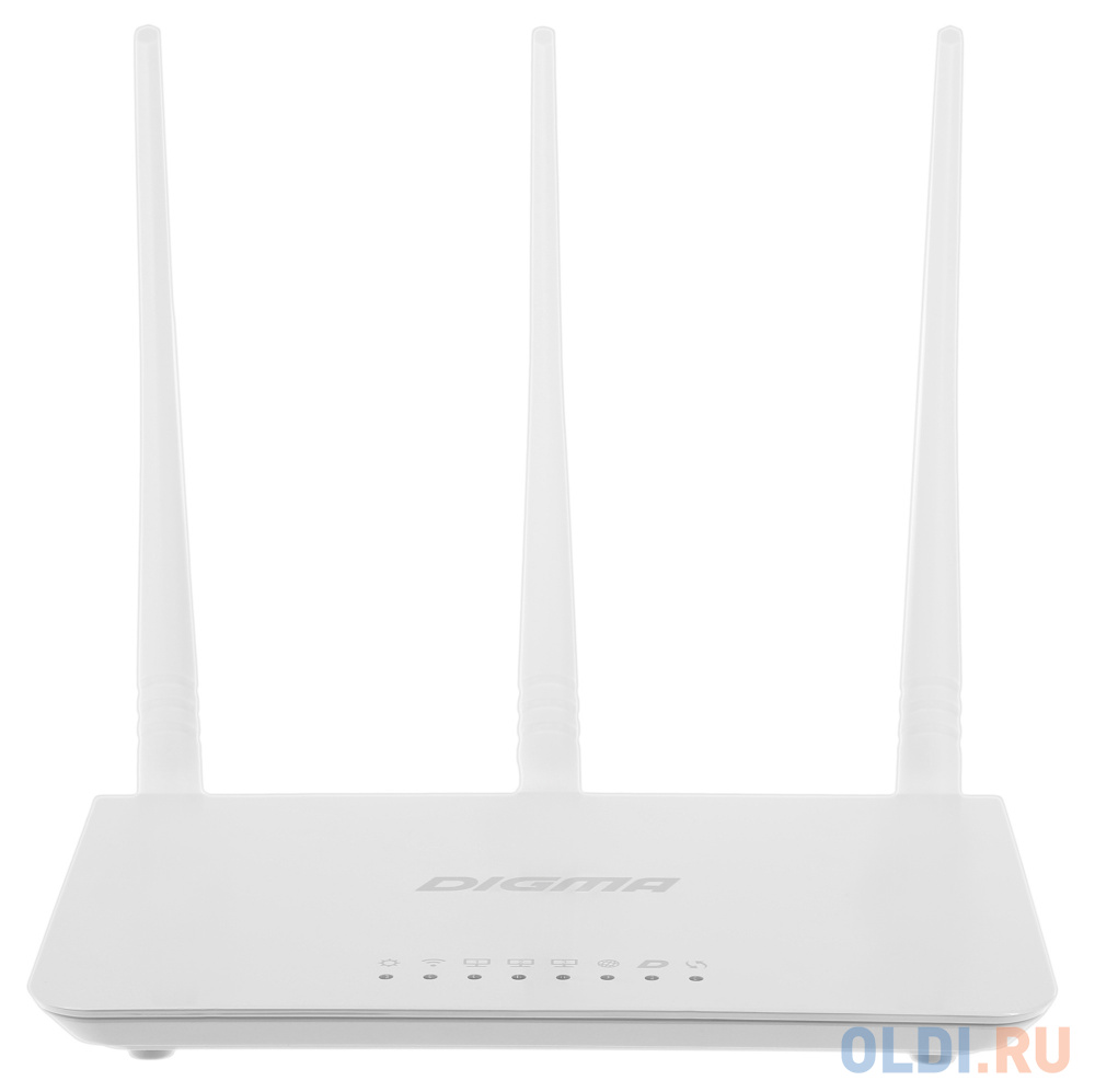 Wi-Fi роутер Digma DWR-N302,  N300,  белый