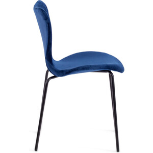 Стул TetChair Jacobsen soft (mod DC 103) металл/флок 59x45,5x84,5 синий