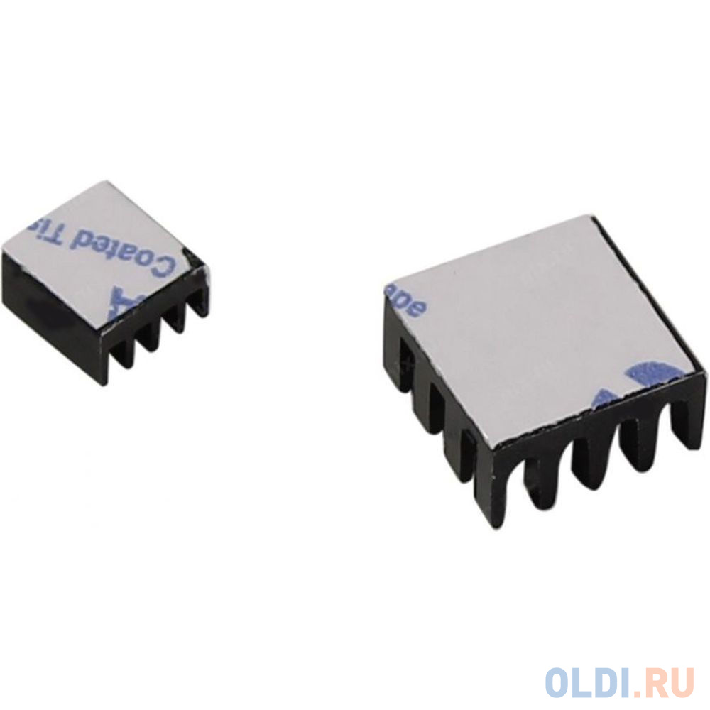 Набор радиаторов ACD Black Aluminum Heat Sink set (14*14*7mm + 9*9*5mm) for Raspberry Pi 3 (RA027)