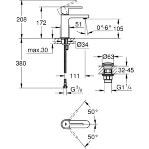 Смеситель для раковины Grohe Plus (33163003)