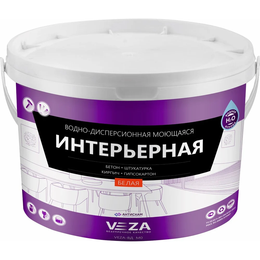 Интерьерная акриловая краска Veza