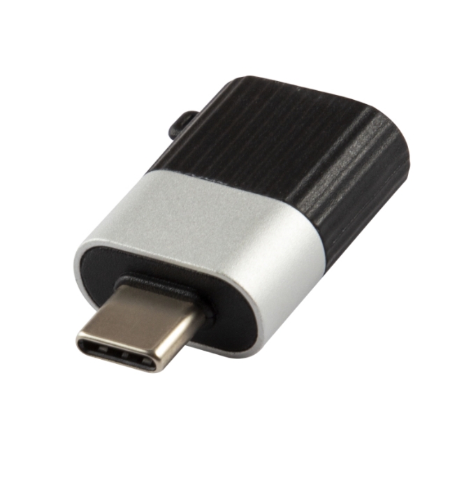 Адаптер-переходник Red Line Jumper USB – Type-C, до 3А, черно-серебристый