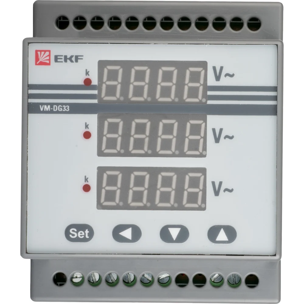 Трехфазный цифровой амперметр на DIN EKF