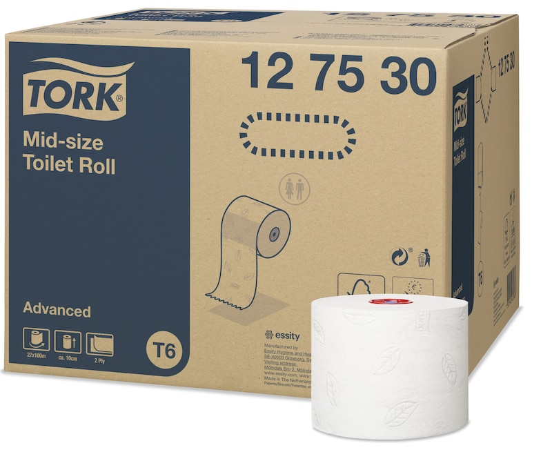 Бумага туалетная TORK Advanced T6, слоев: 2, длина 100м, белый, 27шт. (127530)
