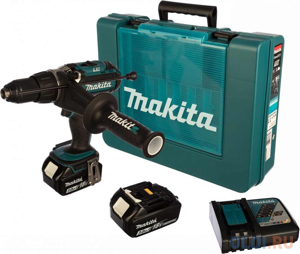 Дрель аккумуляторная MAKITA DHP451RFE  18в 2х3ачli-ion бзп-13мм 0-300\\0-600\\0-1700об\\м 80\\40нм 2.2к