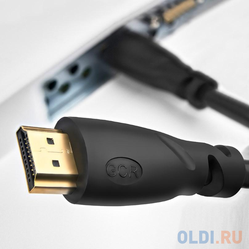 Кабель HDMI 0.5м Green Connection GCR-HM313-0.5m круглый черный в Москвe