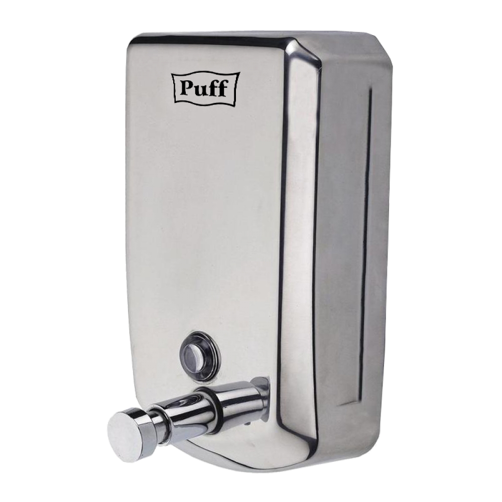 Дозатор для жидкого мыла из нерж. стали puff-8715, хром, 1000 мл, с ключом, 21х14х11 см 1402.139