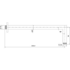 Кронштейн для верхнего душа IDDIS (001SB33I61)