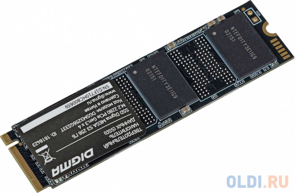 Накопитель SSD Digma PCI-E x4 256Gb DGSM3256GS33T MEGA S3 M.2 2280