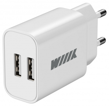 Сетевое зарядное устройство WIIIX UNN-1-2-01, 2xUSB, Quick Charge, PD, 2.4A, белый (UNN-1-2-01)