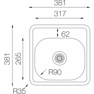 Кухонная мойка Wellinox COM381.381.GT6K нержавеющая сталь